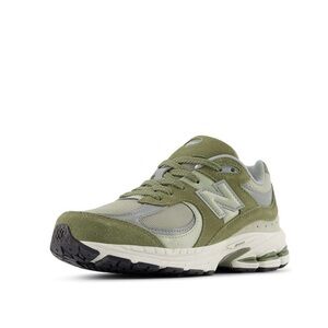 New Balance Olive and Light Gray Athletic Sneakers